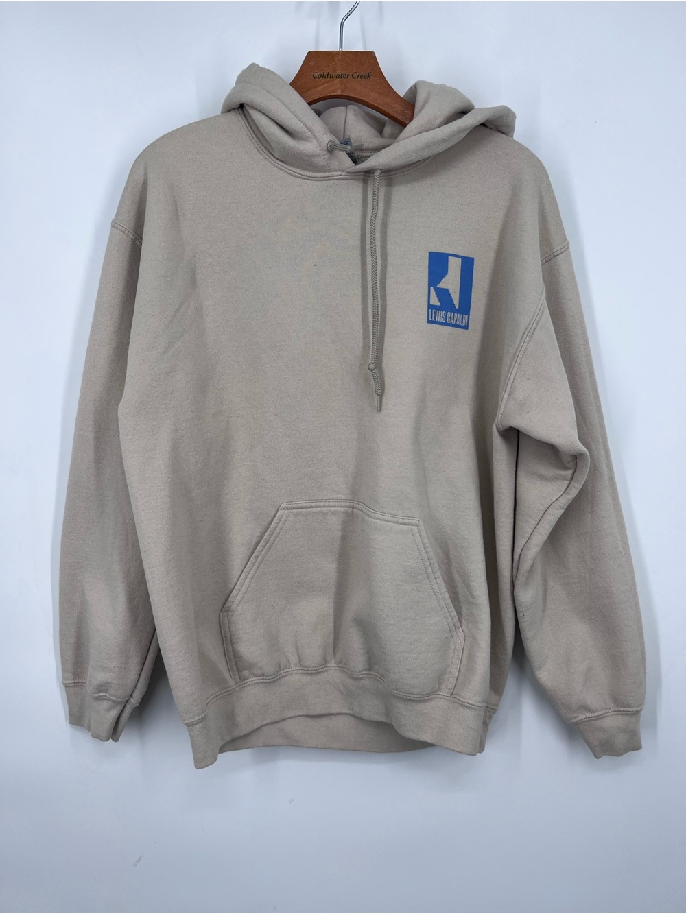 Lewis Capaldi Broken by Desire to Be Heavenly Sent Tour Hoodie Cream Medium